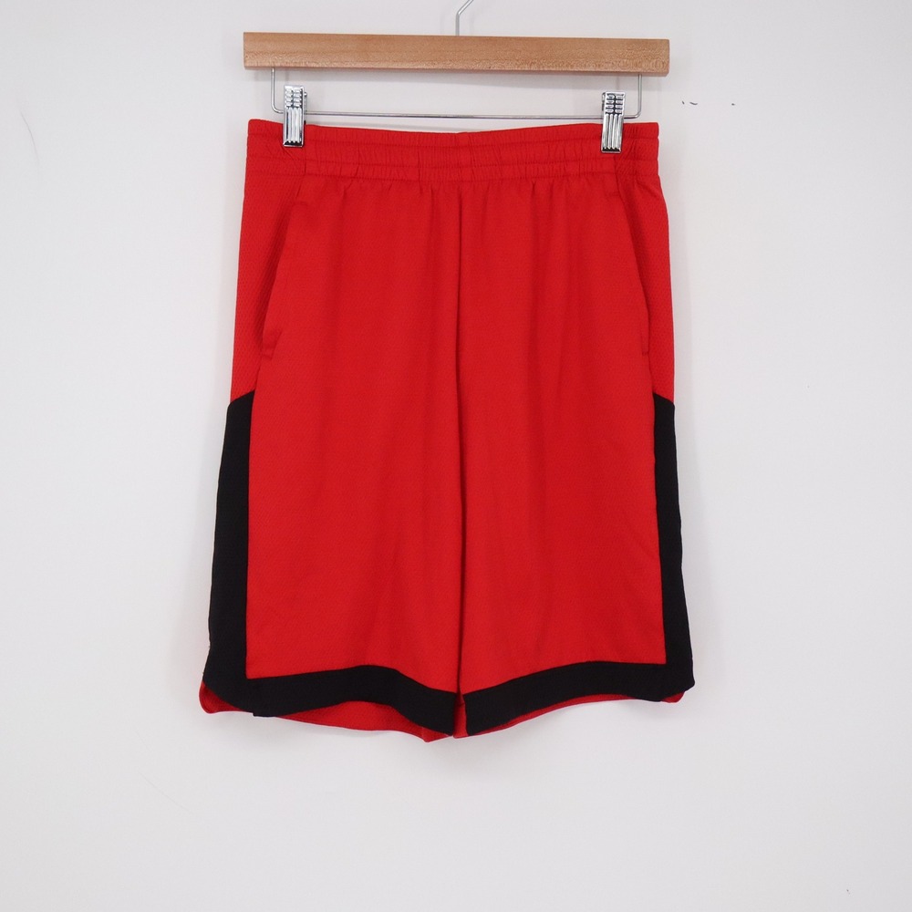 Tek Gear Shorts Mens S Basketball Red Colorblock Mesh Excellent